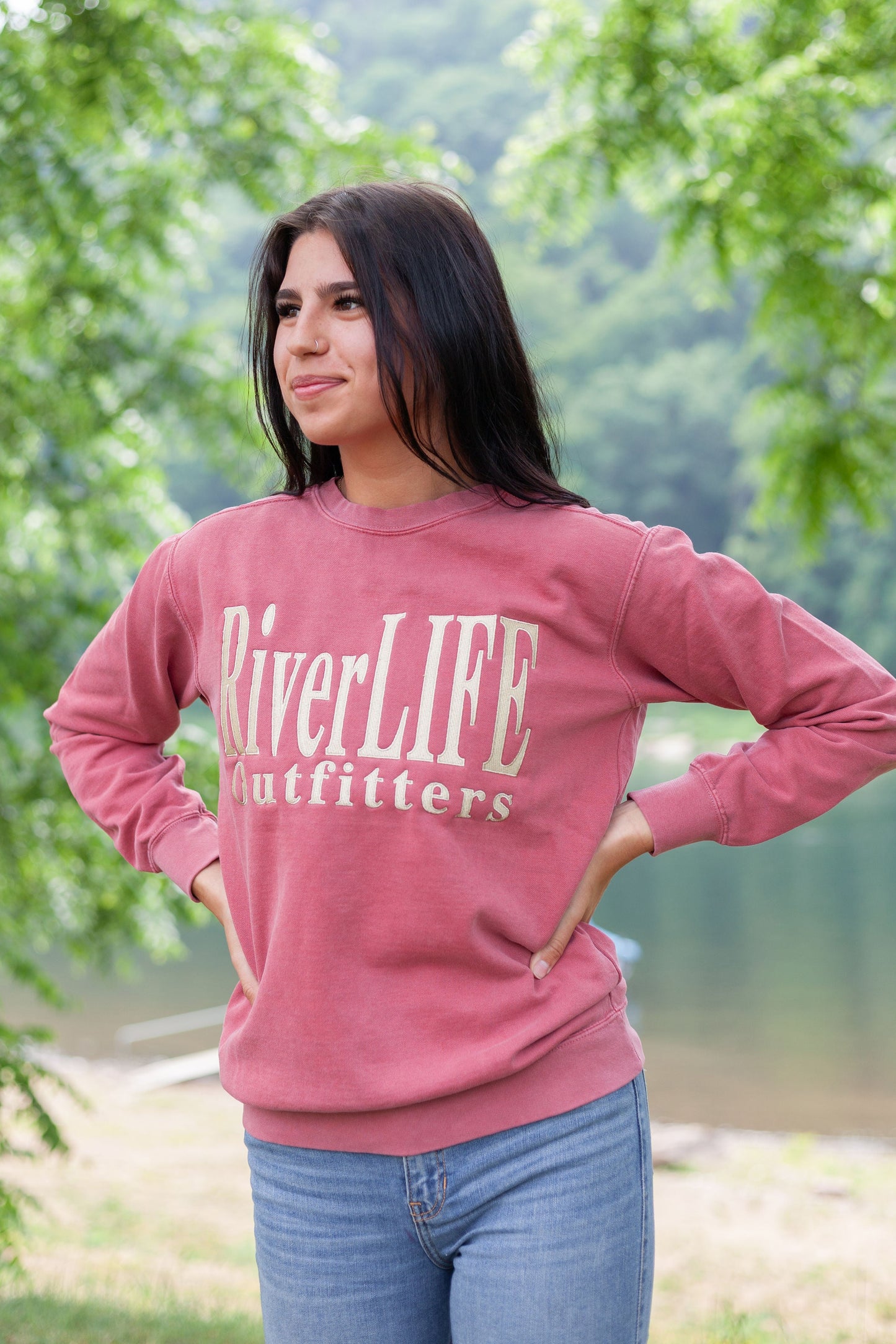 Crew Neck Sweatshirt Crimson
