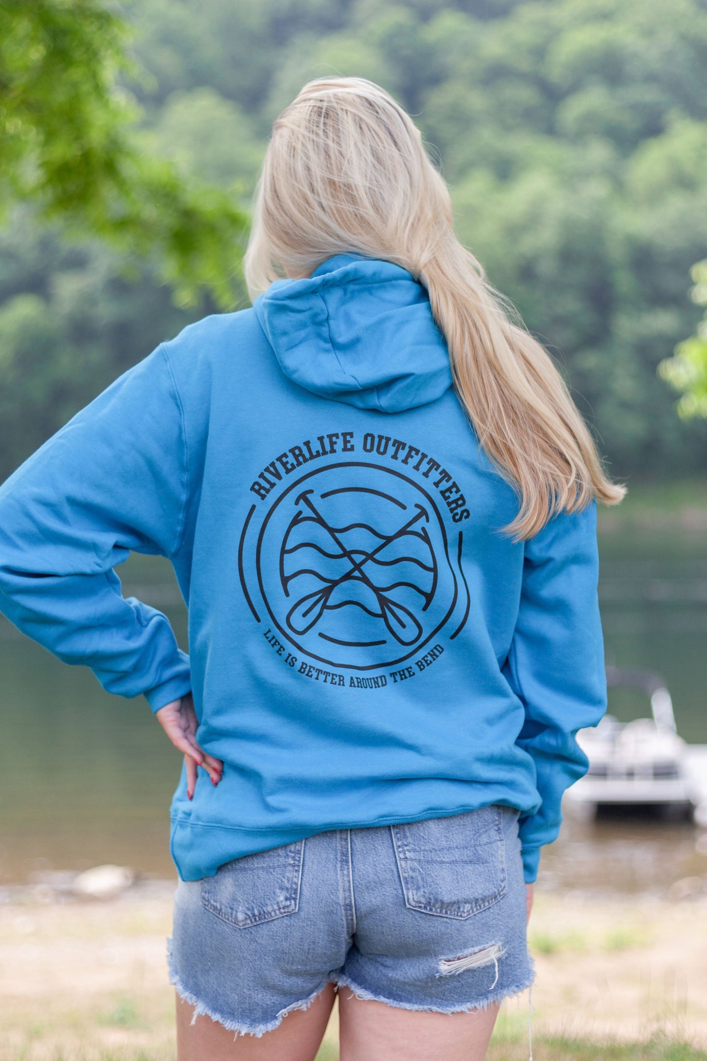 Crossed Paddle Hoodie Back