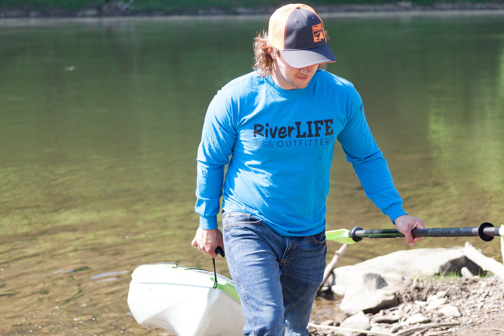 crossed fishing pole paddle Crossed Paddle Long Sleeve – RiverLIFE Outfitters